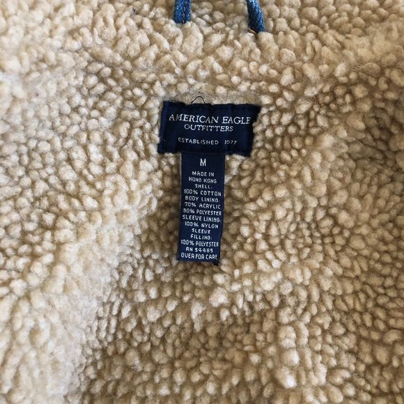 american eagle sherpa lined denim jacket - Picture 4 of 4